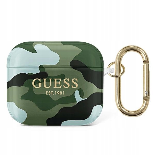 Pokrowiec Guess GUA3UCAMA na AirPods 3 Kolekcja Camo Zielono-Khaki