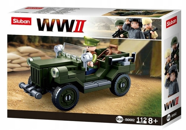 

Klocki Sluban Wojsko Jeep radziecki Gaz-67 112 el.