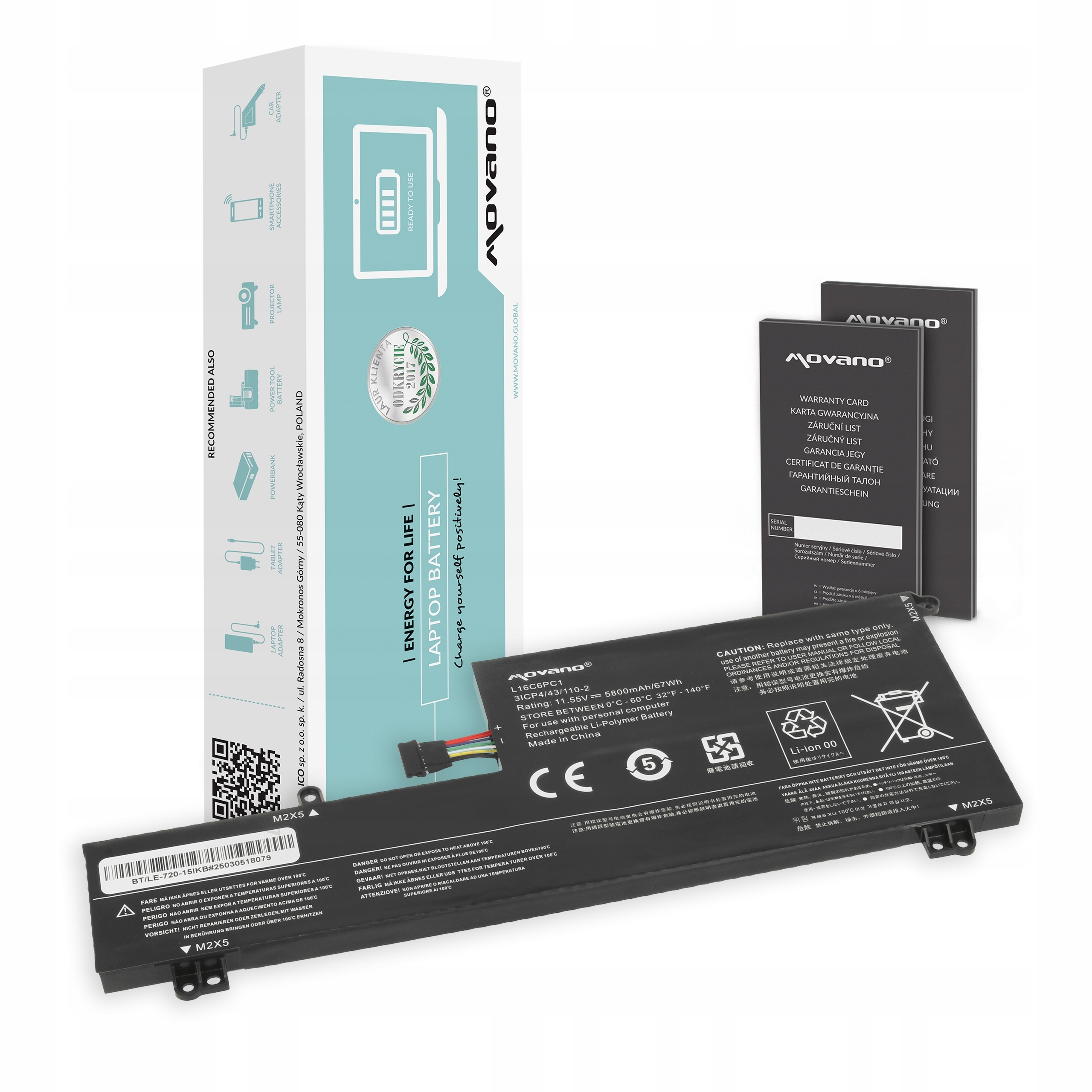 Bateria L16M6PC1 L16L6PC1 L16C6PC1 do Lenovo Yoga 720-15IKB