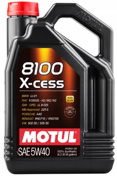 

Olej Motul 5W40 8100 X-cess 5L