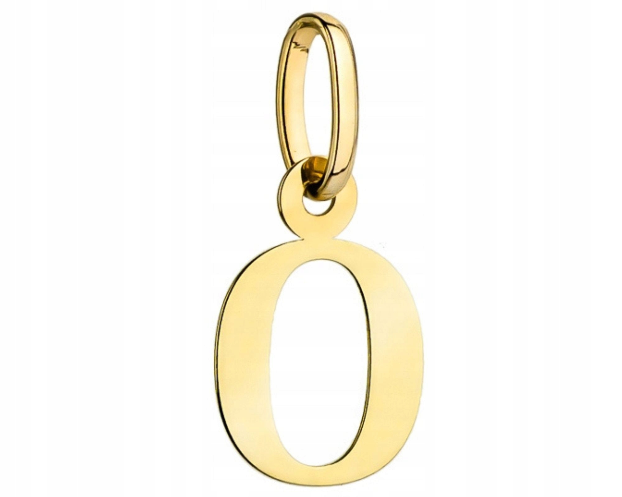 Zlatý přívěsek přívěsek písmenko O gravírování