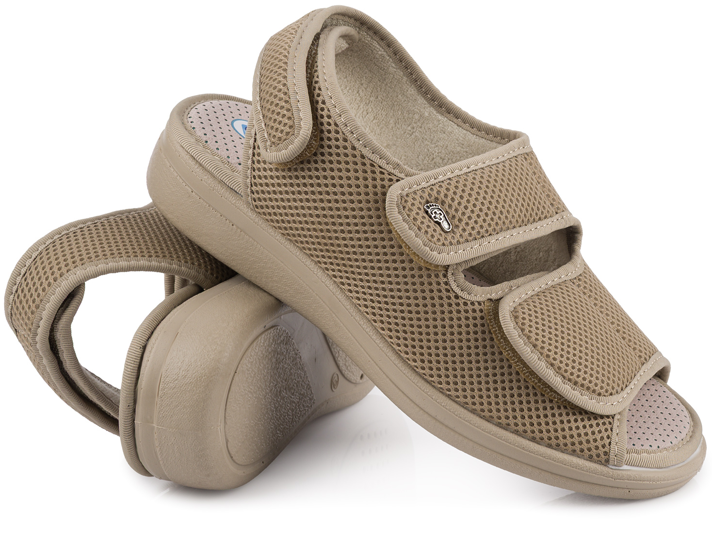 DR ORTO DAMSKIE BUTY SANDAŁY ORTOPEDYCZNE ZDROWOTNE NA RZEP BEŻOWE r. 38 Rozmiar 38