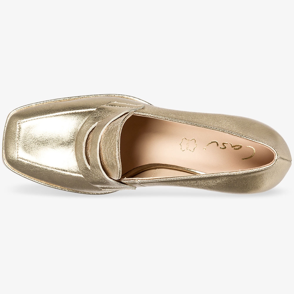 MOKASYNY DAMSKIE PÓŁBUTY SKÓRZANE NA KLOCKU r 40 Rozmiar 40