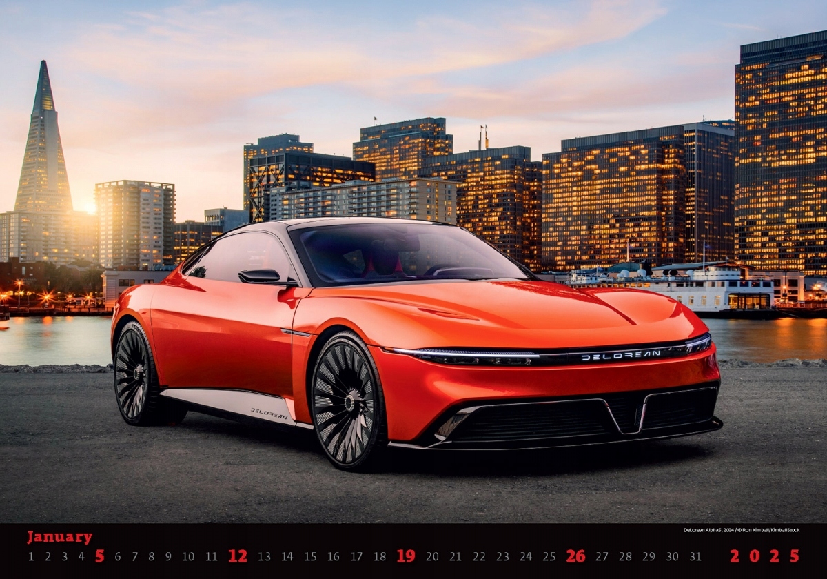 Kalendarz CARS 2025 SPORTOWE AUTA DUŻY FORMAT 45x32 cm PREZENT DLA NIEGO