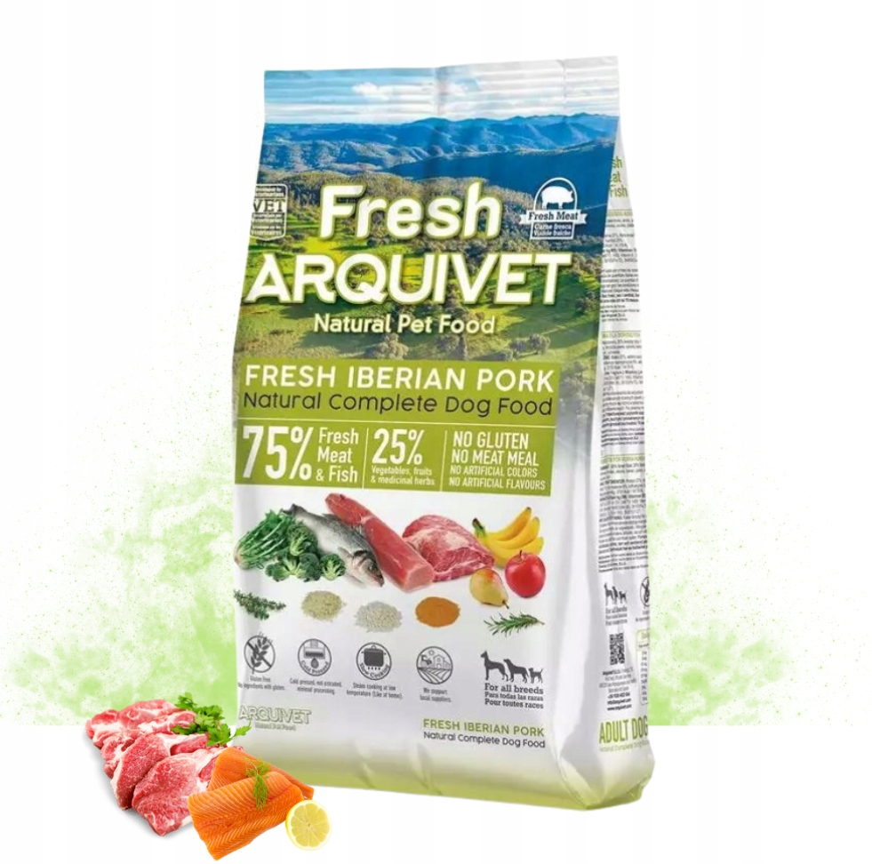 Levně Arquivet Fresh Polovlhká Krmivo pro Psy Vepřové Iberijské a Ryba 10 kg