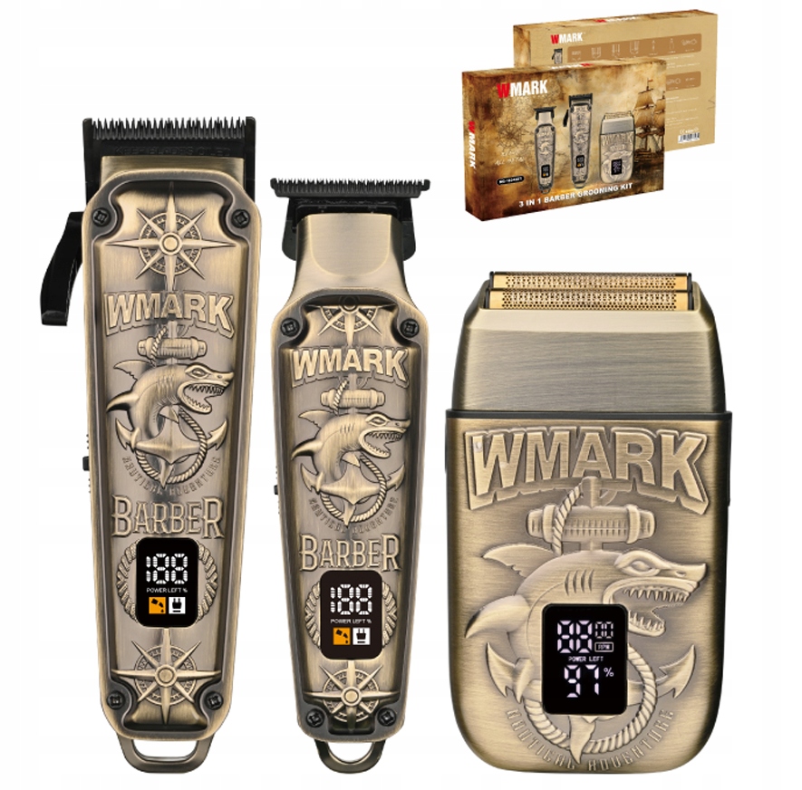 Wmark NG-1604KIT Retro Barber zestaw maszynka trymer golarka