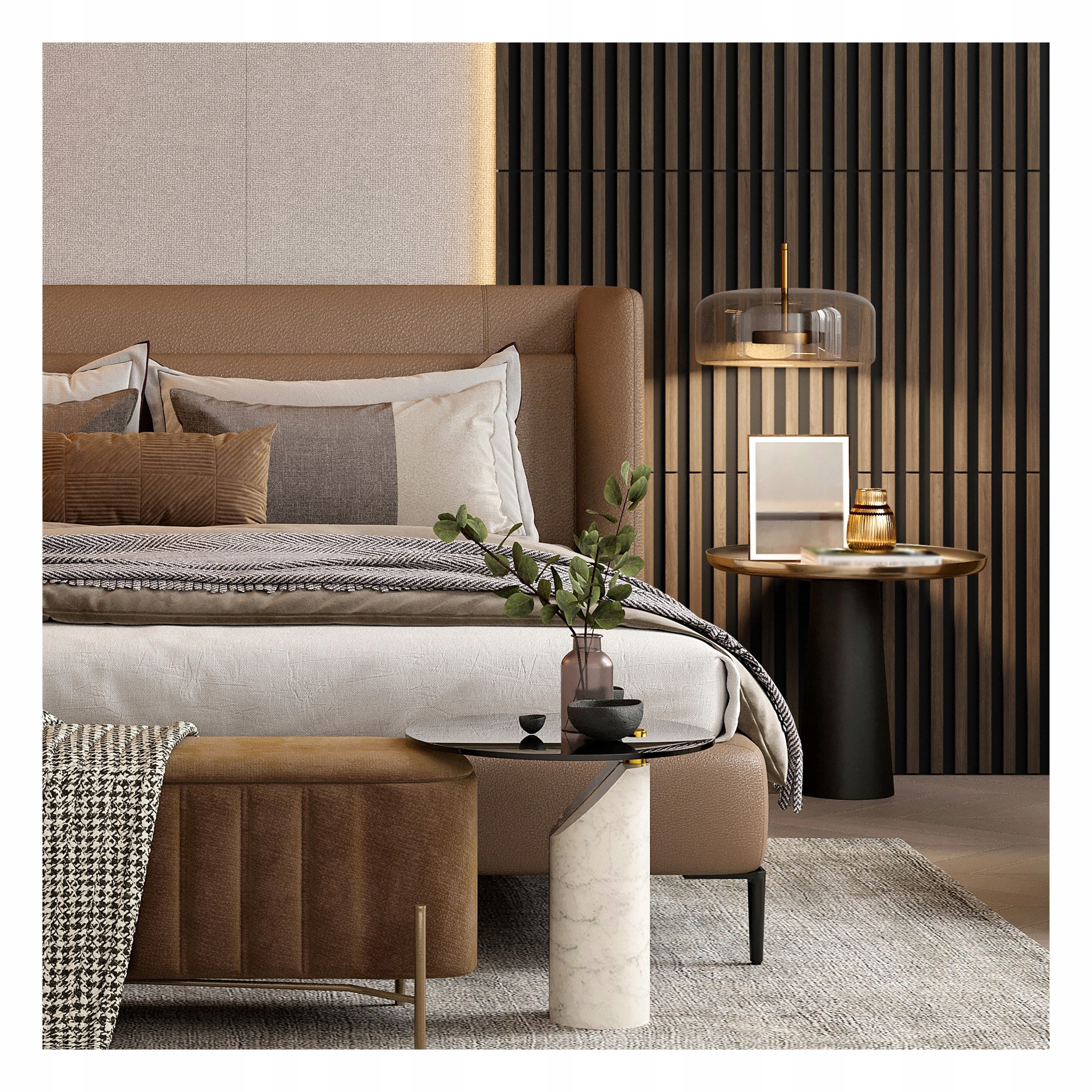 Lamele ścienne na płycie akustyczne 12szt 60x60cm 0,36m2 panele dekoracyjne EAN (GTIN) 5907762315708