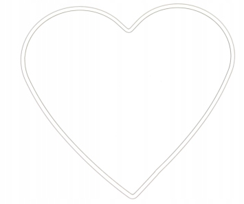 

Obręcz metalowa Białe serce do dekoracji 40cm