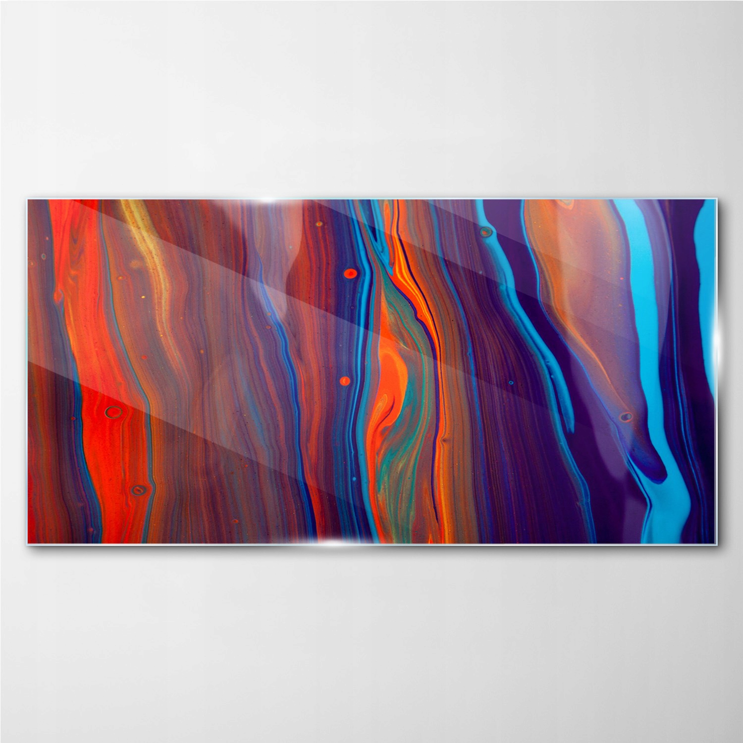 

Obraz szklany z nadrukiem Kolorowe fale 100x50 cm