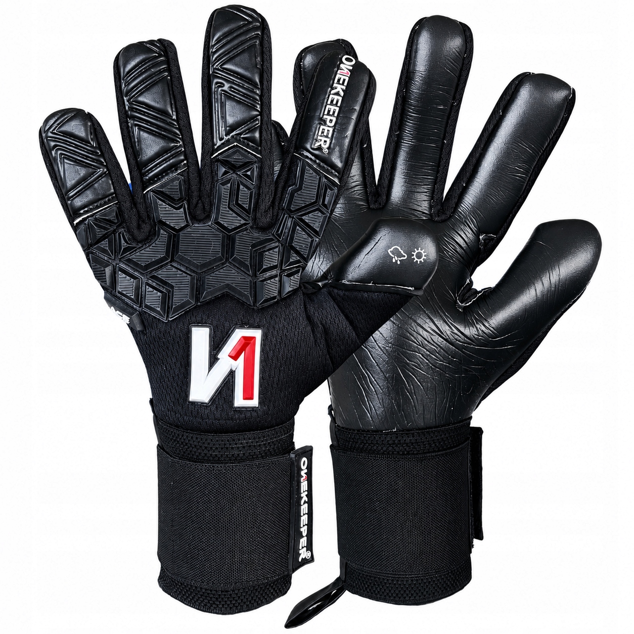 Rękawice Bramkarskie Onekeeper Ace Black Mesh r.8