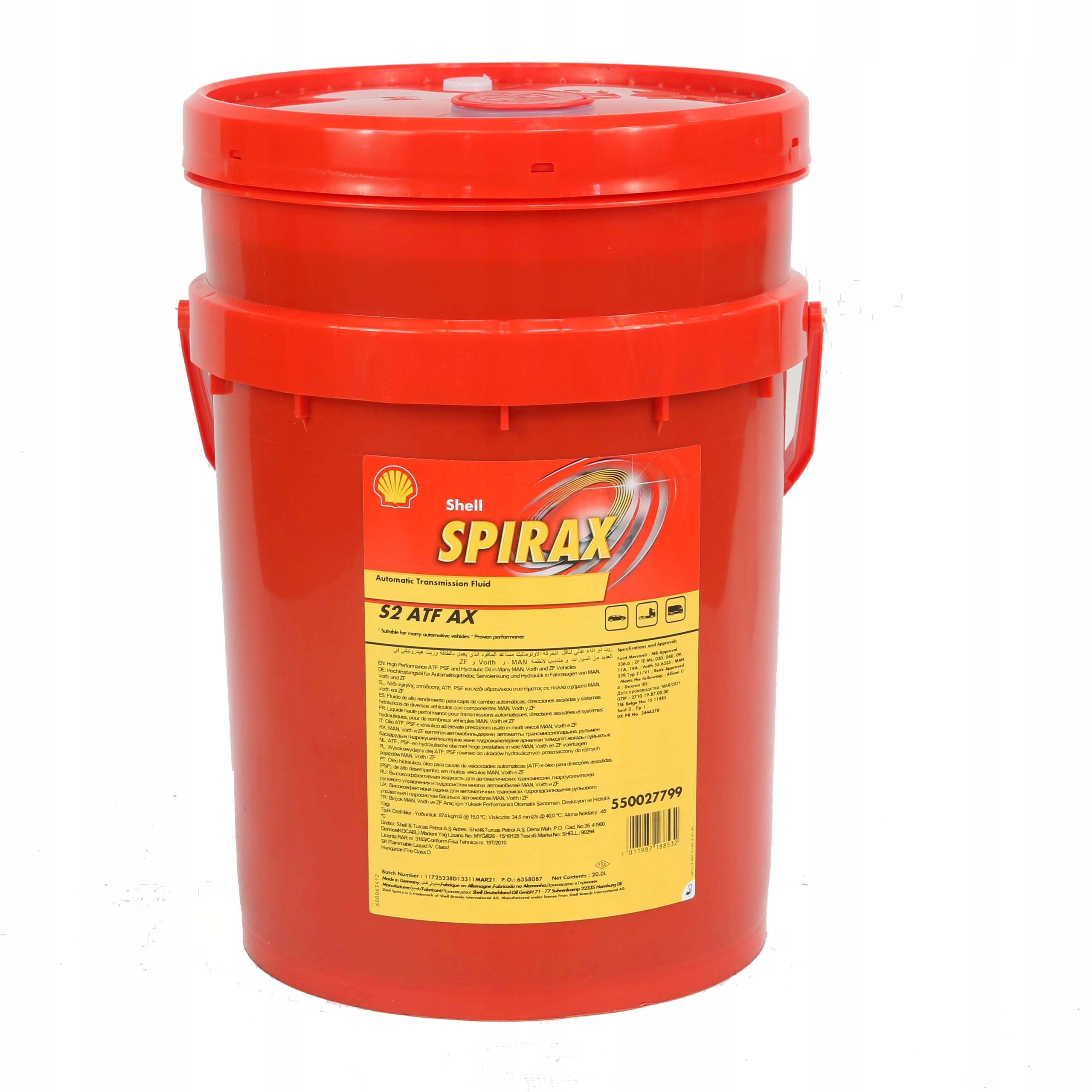 Olej Shell Spirax S2 ATF AX 20L