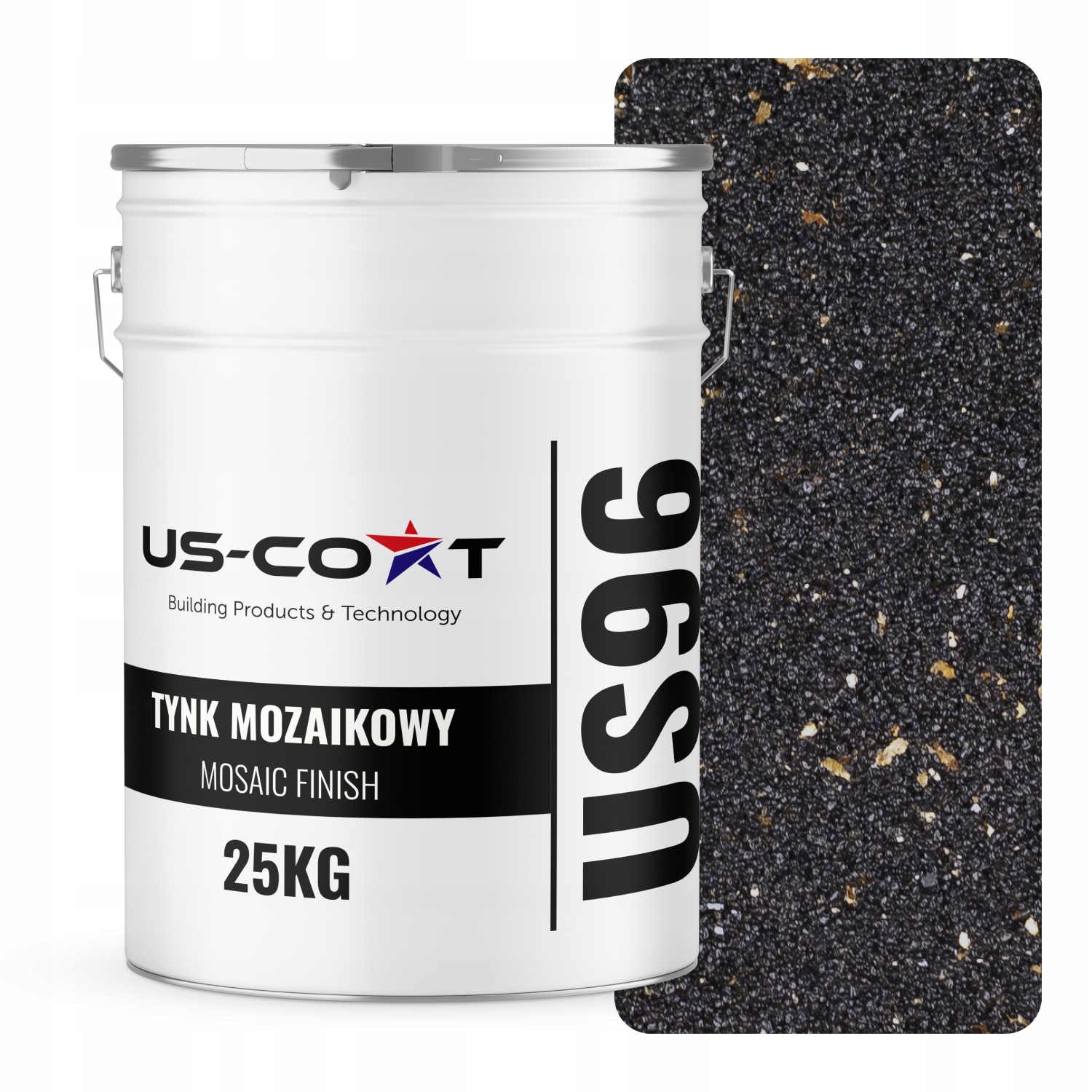 Mozaiková Omietka Mozaika 25 Kg Čierna So Zlatou Sľudou M14 Živicová Fasáda