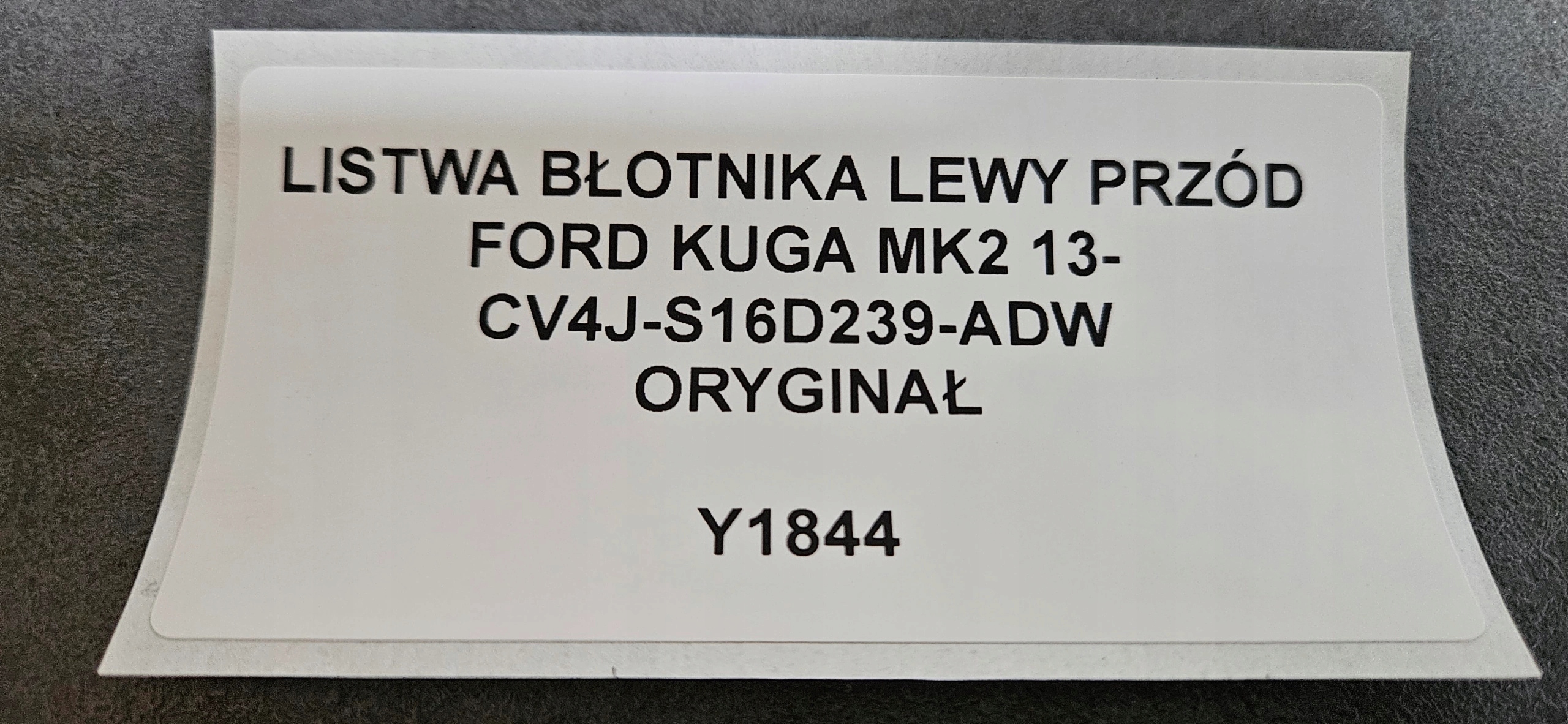 lišta blatníku levý předek FORD KUGA MK2 13- originál CV4J-S16D239-ADW