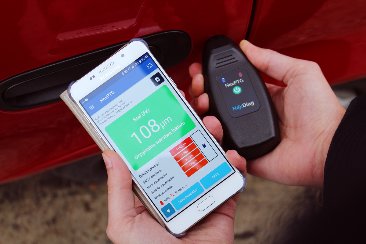 NEXPTG MIERNIK GRUBOSCI LAKIERU STAL ALUMINIUM Probe type built in