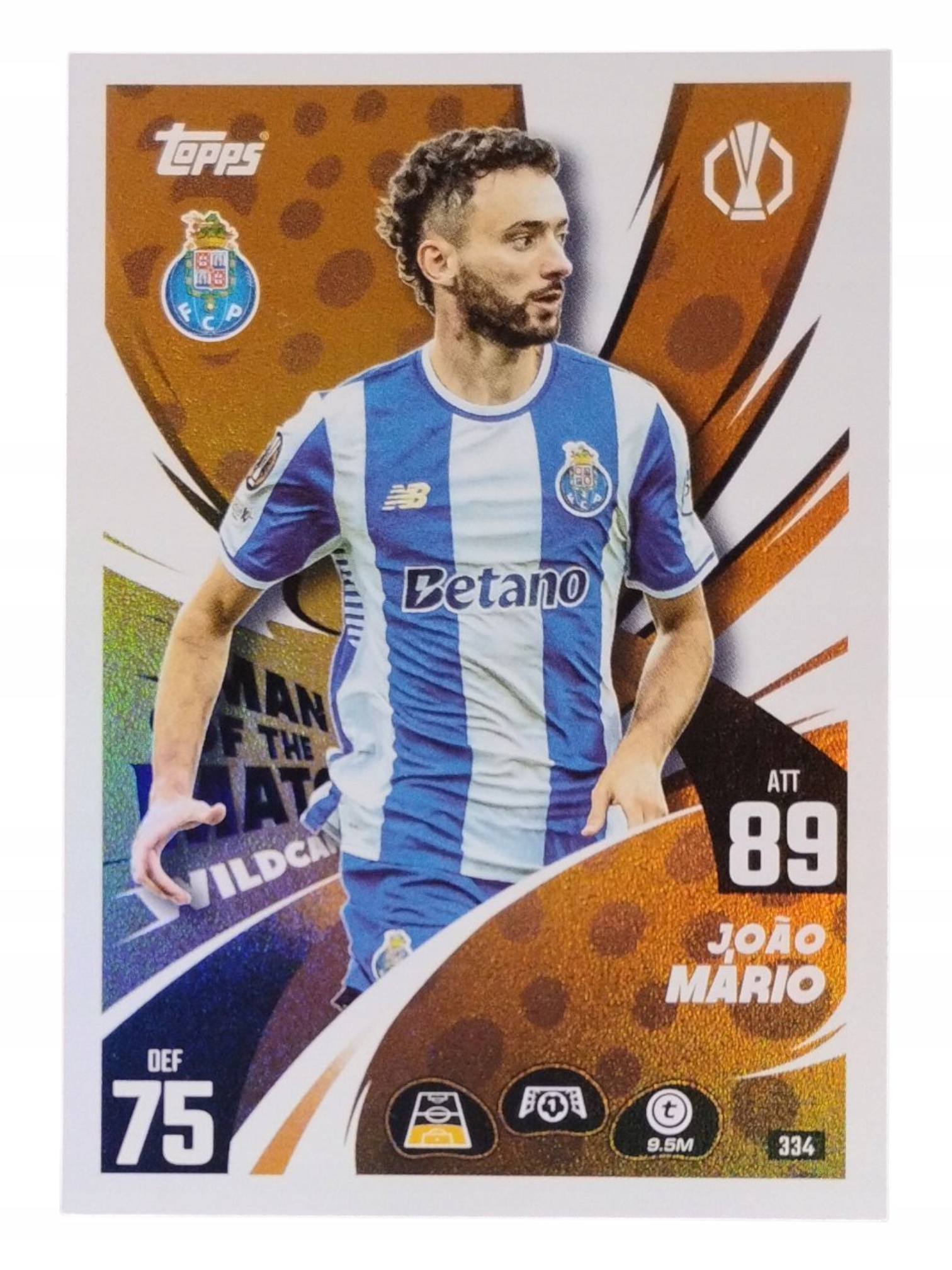 Topps Match Attax 2025-2026 Man Of The Match Joao Mario Fc Porto 334