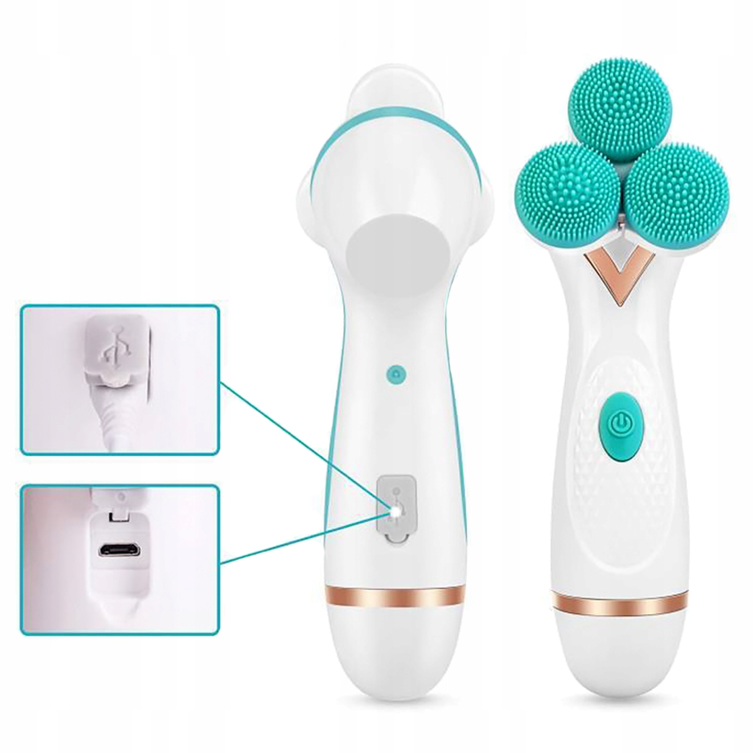 ODMŁADZAJĄCA Szczoteczka do mycia twarzy rotacyjna soniczna NA PREZENT etui Wodoodporność tak