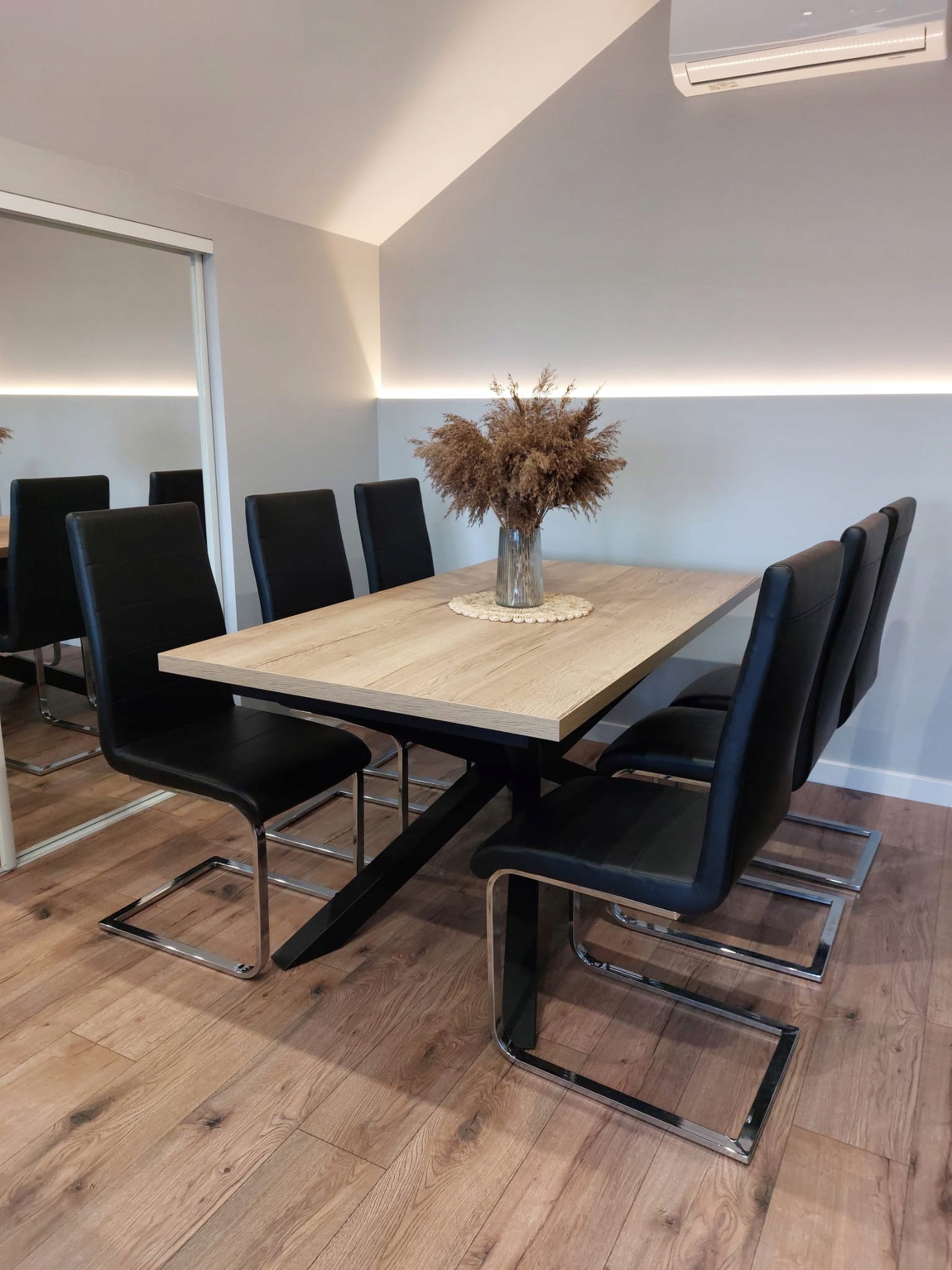 Stół loftowy noga pająk 180X90/260 Egger Halifax Grubość blatu 3.6 cm