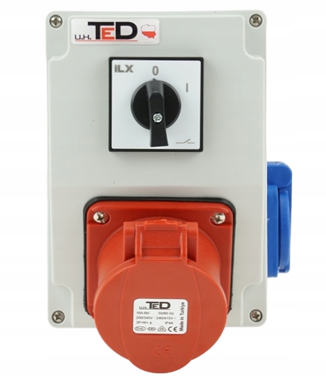 Rozvaděč Combopol Komplet 400V 16A/5P 250V 16A S Vypínačem 0-1