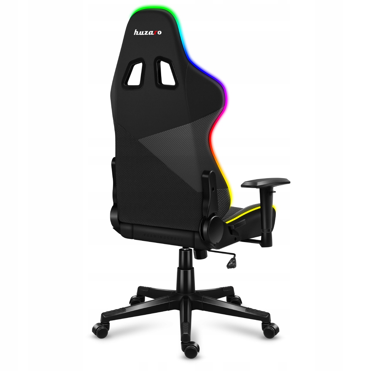 Ігрове крісло поворотне МАТЕРІАЛ HUZARO Force 6.2 RGB LED Lights Глибина сидіння 50 см