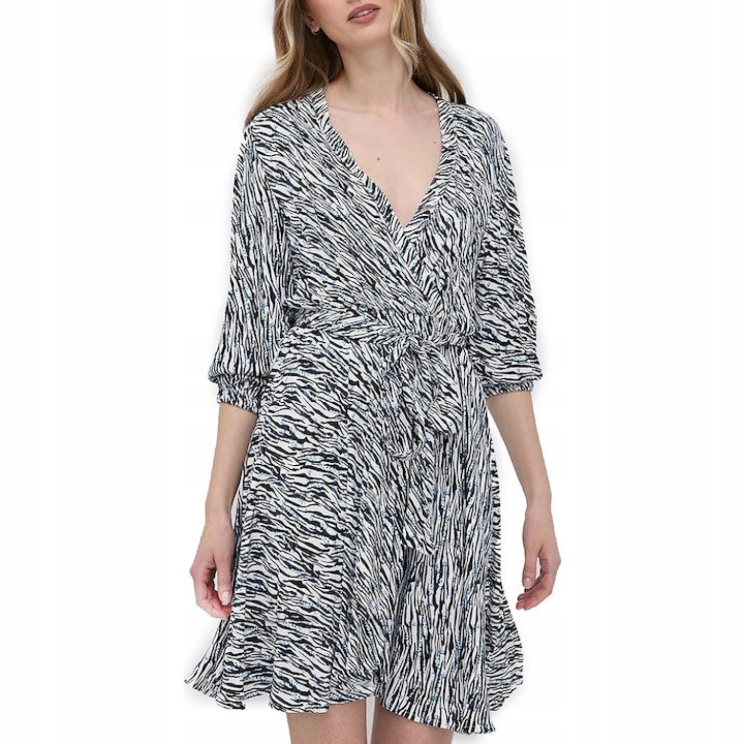 Dámské Šaty Silvian Heach , zavinovací, přiléhavé, vzorované, elegantní vel. M