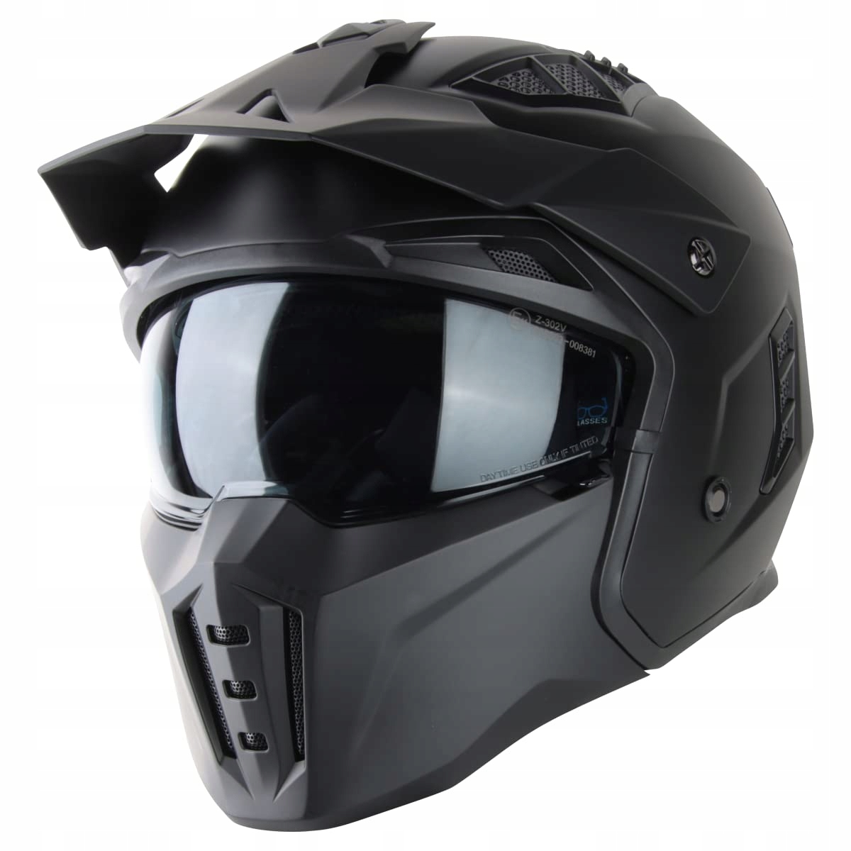 Kask na skuter z wizjerem Vinz Kioto czarny mat L 59/60 cm