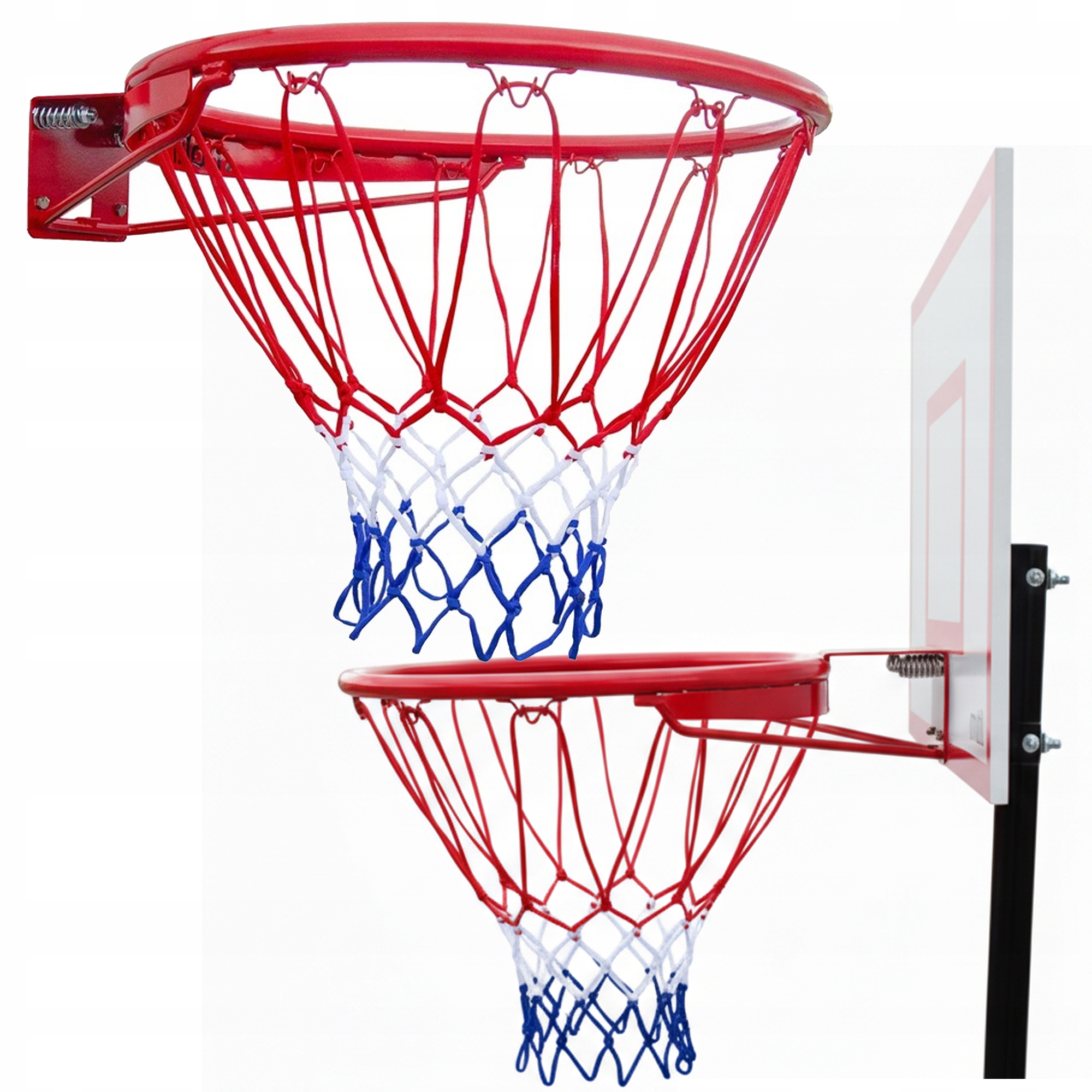 OBRĘCZ DO GRY W KOSZA KOSZYKÓWKĘ PROFESJONALNA MOCNA WZMOCNIONA 45CM SIATKA