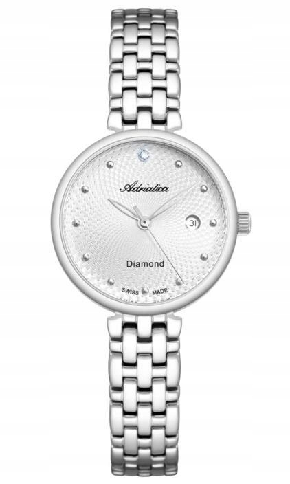 Nové Originální dámské hodinky Adriatica A3543.5143DQ stříbrné s diamantem
