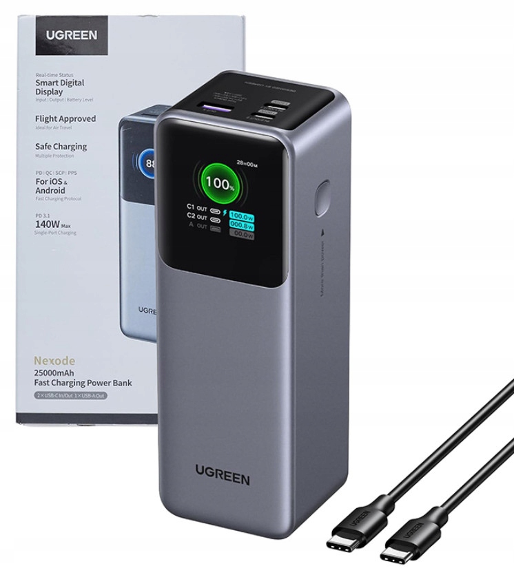 UGREEN Nexode PB722 25000mAh 200W Szary