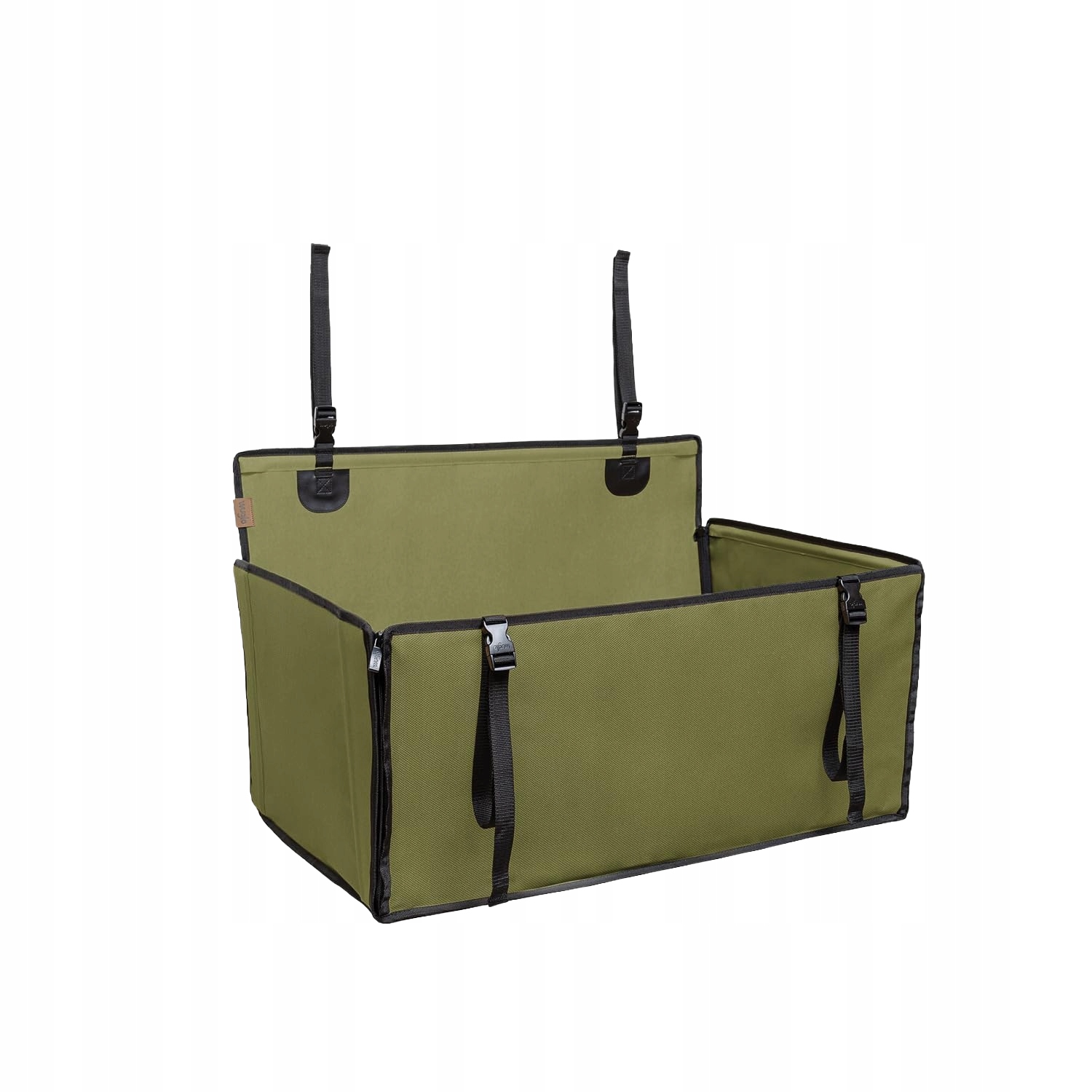 Levně Wuglo autosedačka pro psa zelená khaki L voděodolná s pásem