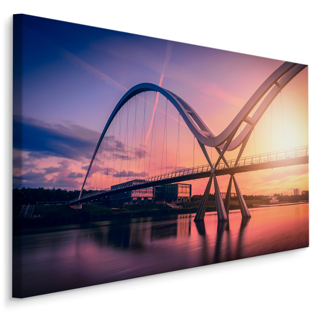 Obraz canvas most panorama 3D západ slunce 120x80