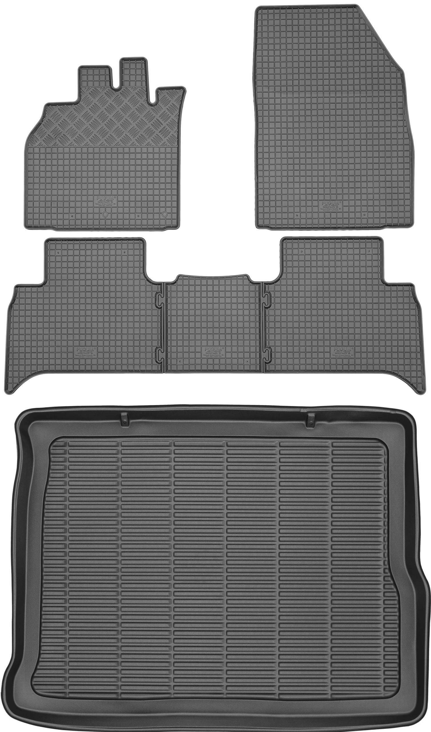 Renault Scenic III Minivan od roku 2009-2016 Sada Koberce batožinový priestor