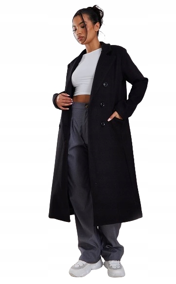 Prettylittlething Kabát Klasický Černý 42 E_b
