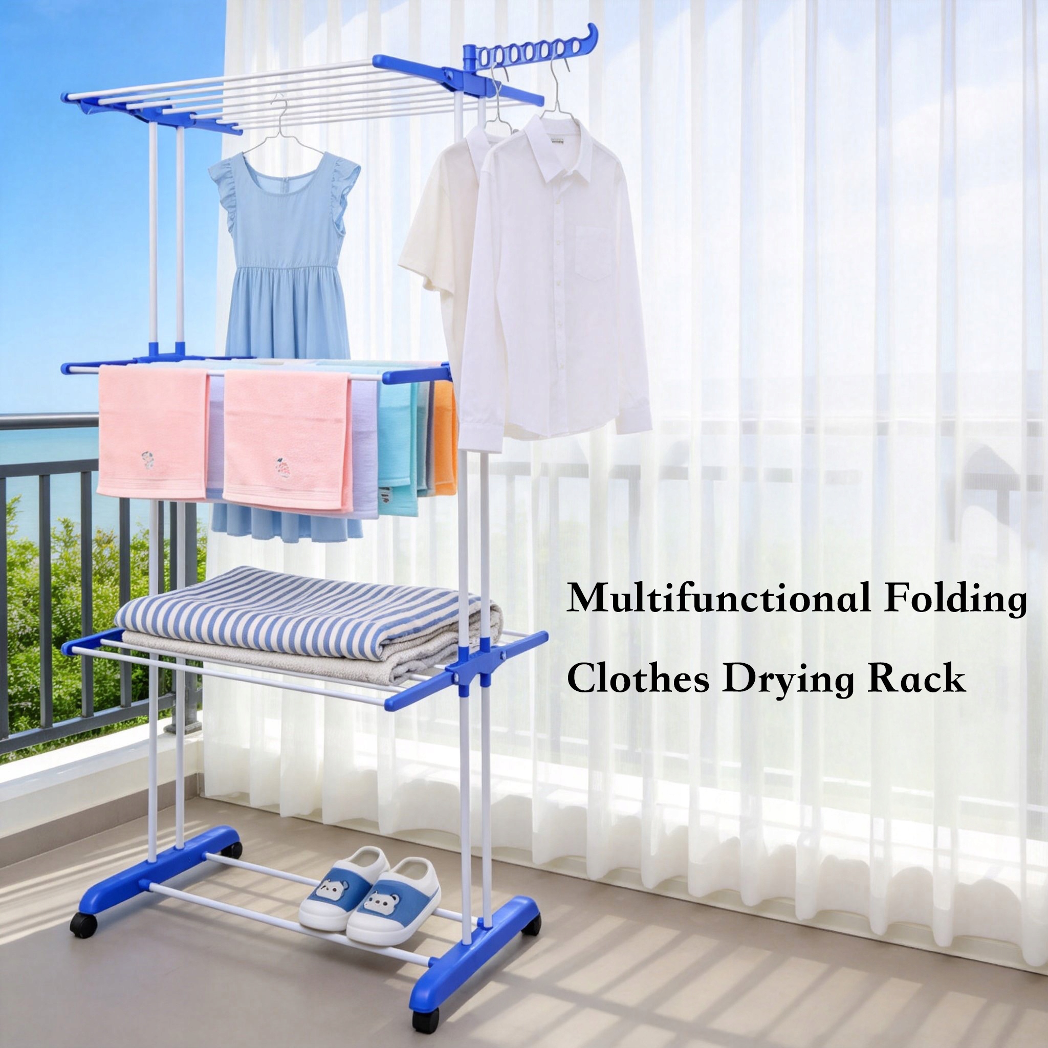 Levně Sušák na prádlo Vertikální na prádlo Skládací stojící Odolný