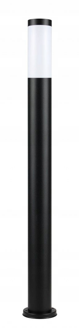Stojąca lampa do montażu na trawniku w ogrodzie przy chodniku Inox czarny