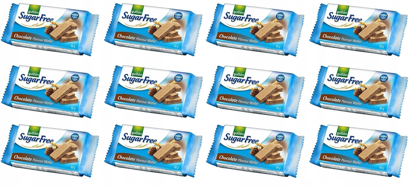 Levně 12 x 60 g Gullon Sugar Free Wafle s čokoládovým krémem Karton