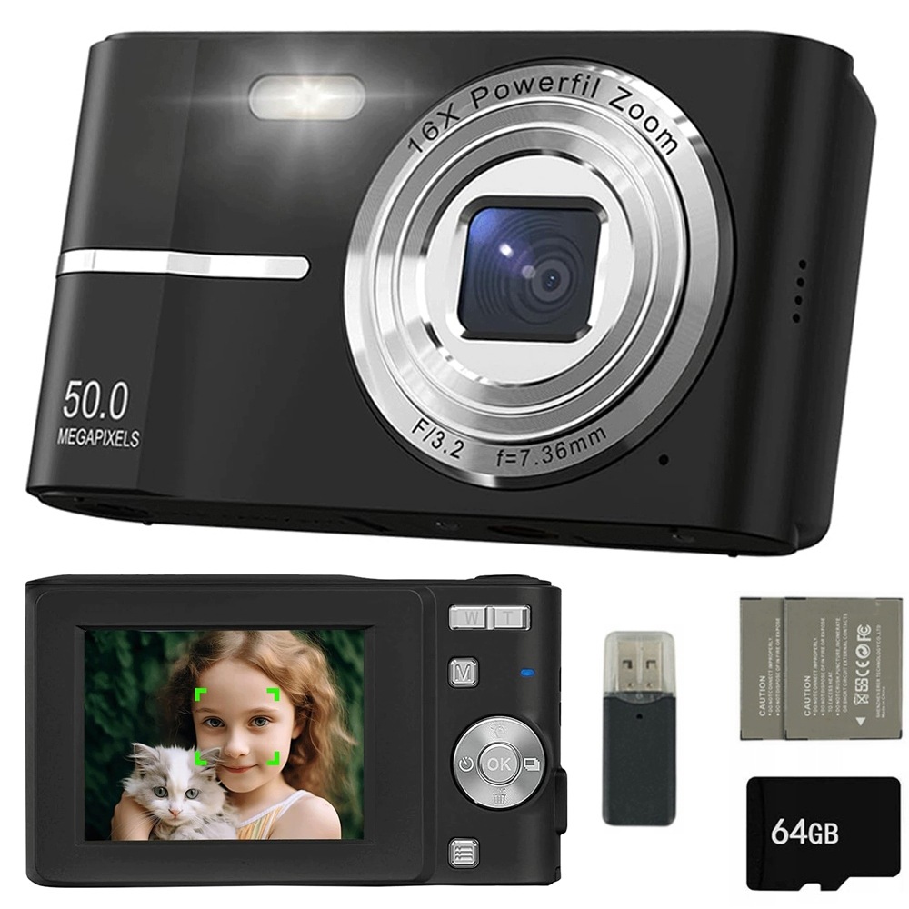 Digitální Fotoaparát Hd 1080P 50MP Natáčení Anti Shake Sváteční Dárek