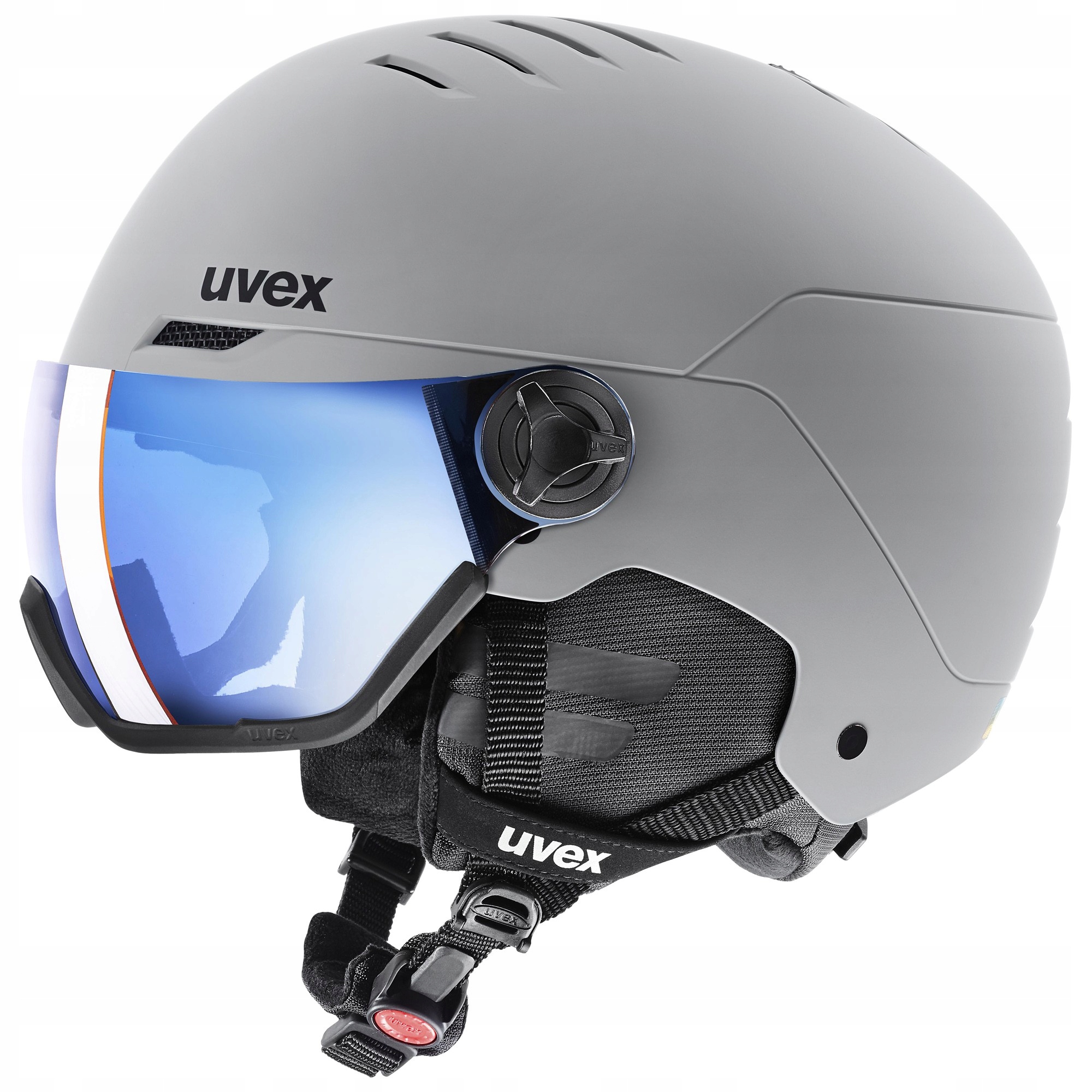 Uvex Wanted Visor narciarski z szybą Supravision mirror blue smokeS2 R58-61