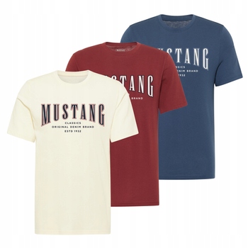 Mustang 3Pak Pánské tričko Style Alex Bavlna Logo M