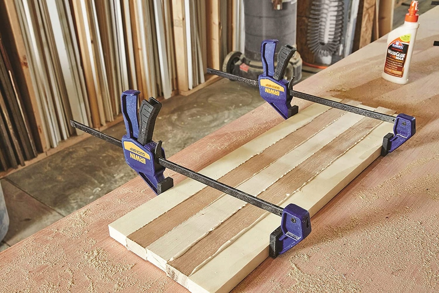 IRWIN ŚCISK STOLARSKI SZYBKOZACISKOWY AUTOMATYCZNY 63kg 300mm (2szt.) Rozstaw szczęk 1 mm