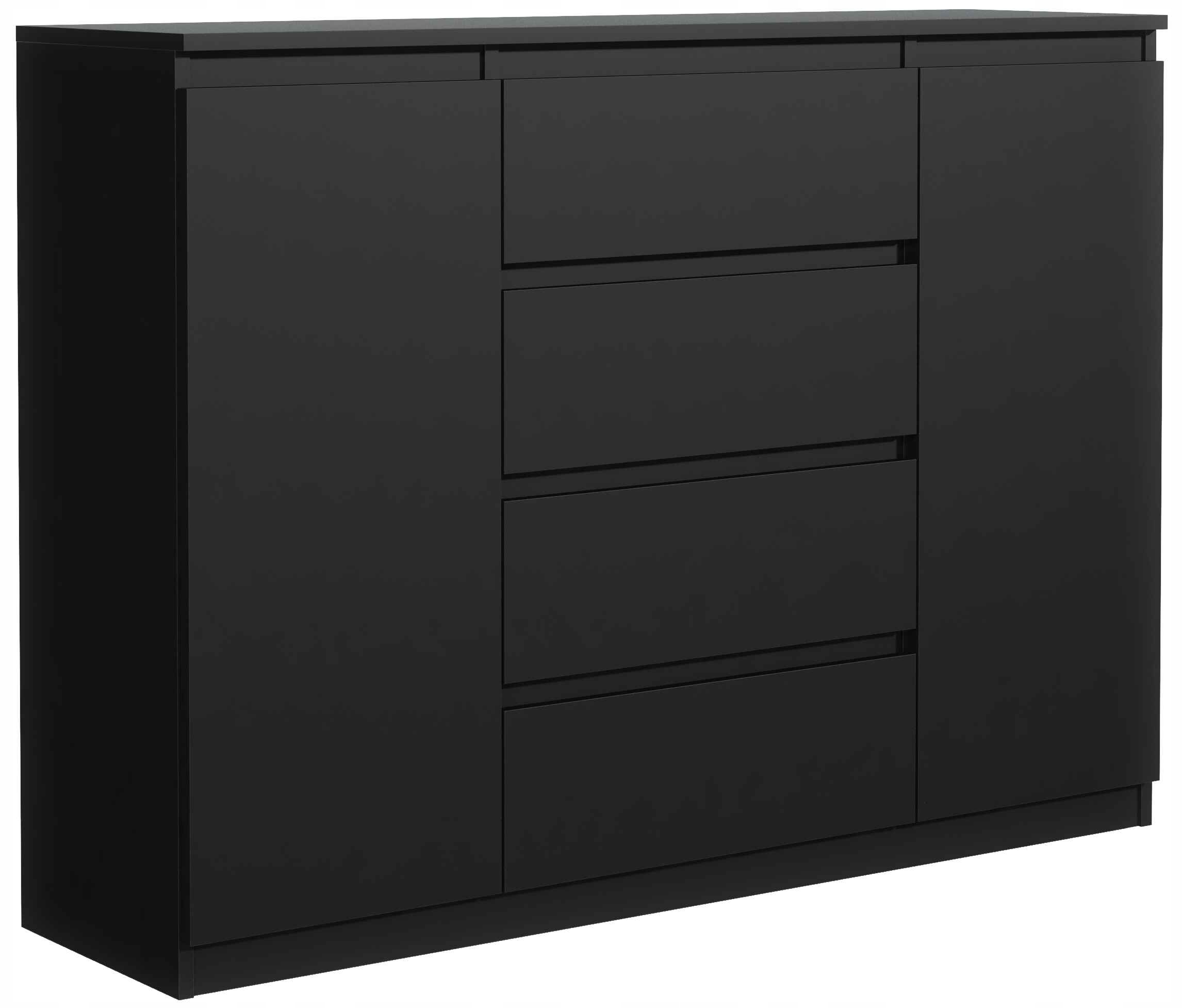 Komoda Nudo 138,5 cm do obývacího pokoje, ložnice, černá