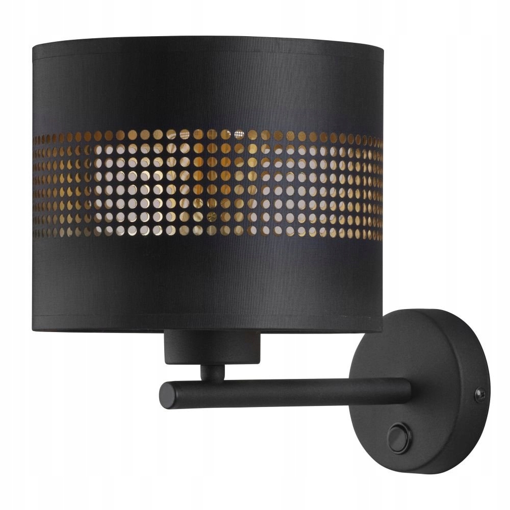 Černé nástěnné svítidlo nad postel s vypínačem Tago 3210 Tk Lighting