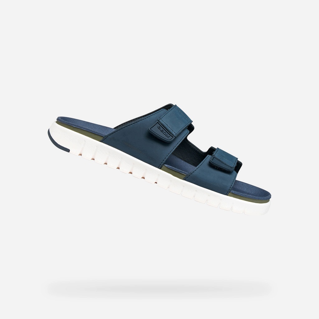 Geox Tmavě modré pánské sandály Geox Flextride S