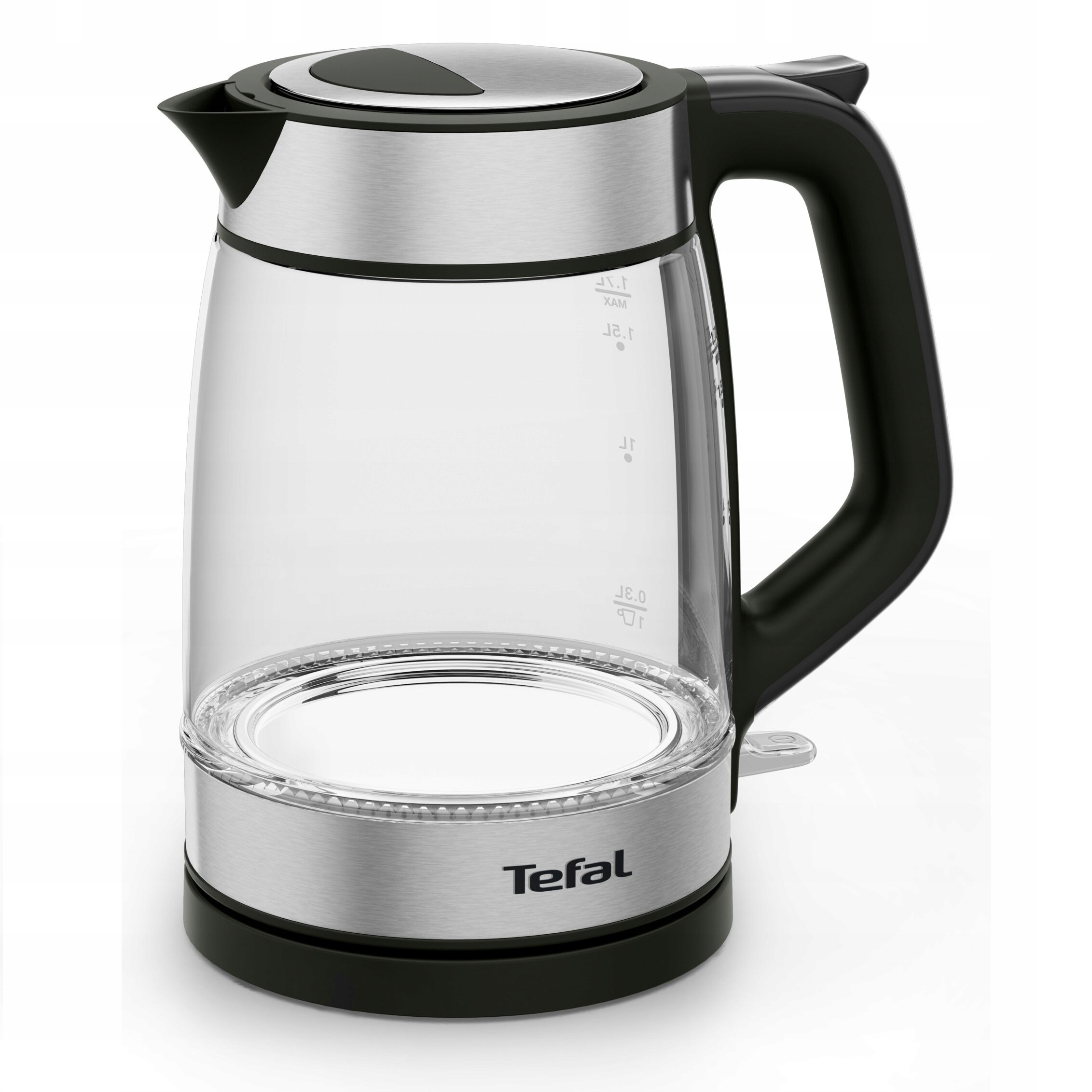 Elektrická skleněná konvice Tefal KI605830 2200W ocelová 1.7 l Inox