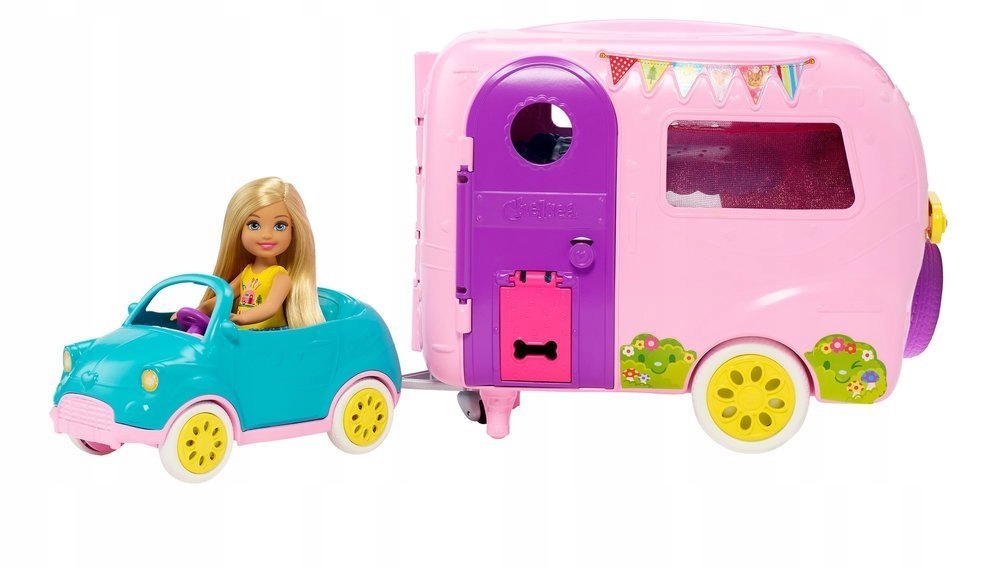 

Barbie Chelsea Auto Kabrio+przyczepa Akcesoria