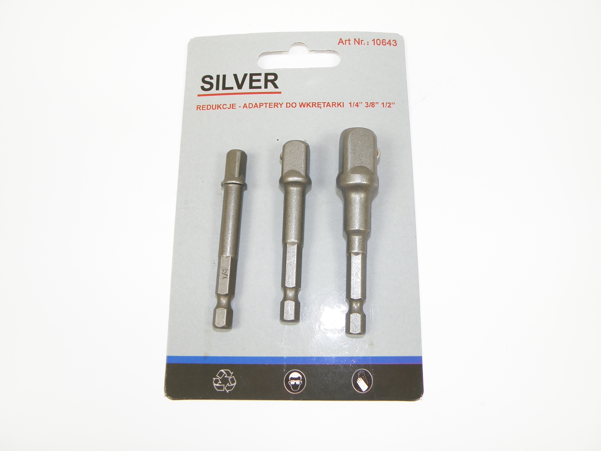 ZESTAW ADAPTERÓW NASADEK 1/4 3/8 1/2 DO WKRĘTARKI