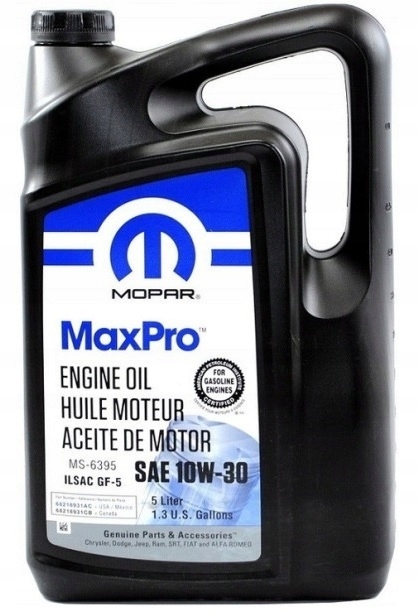 Mopar 10W30 5L MS-6395 Olej pro Jeep Dodge Ram Chrysler