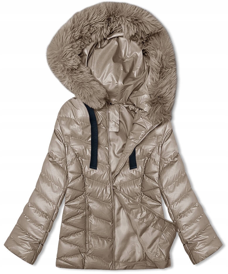 Kožešina Zimní Bunda 5M3138 Béžová XL (42)