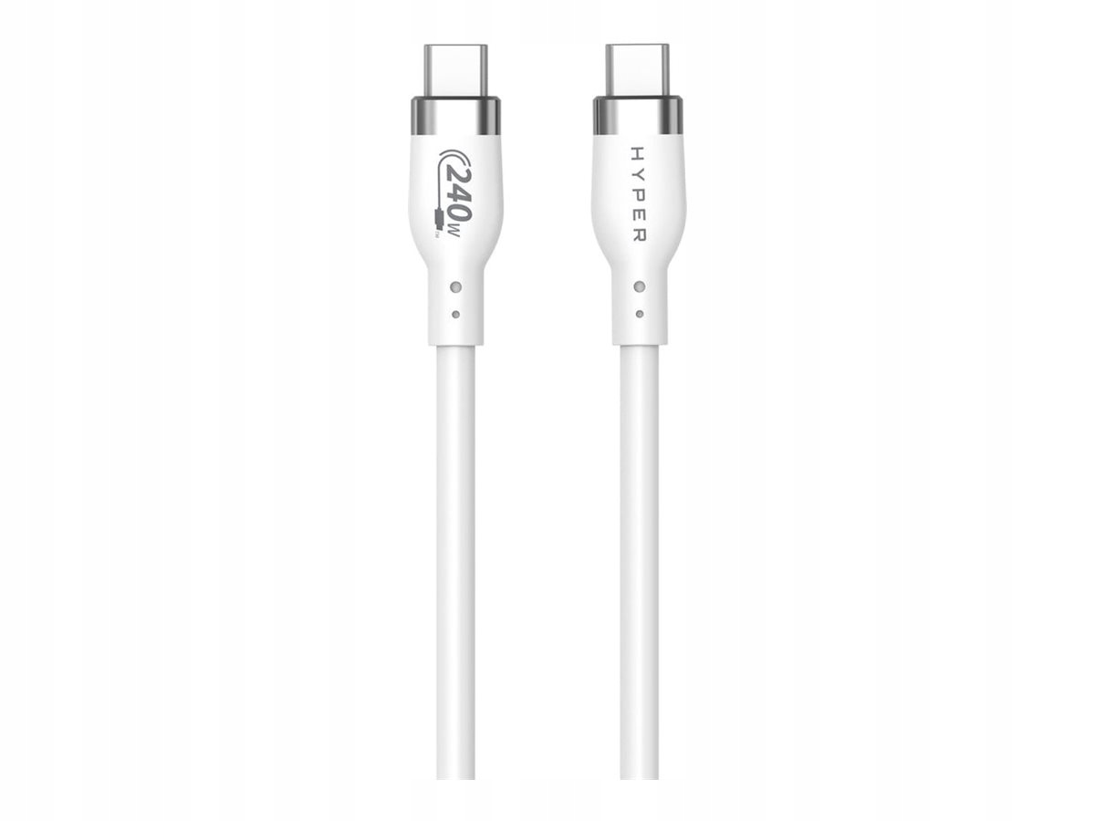 Kabel Usb-c do Usb-c Silicon 240W Hyper 1M HJ4001WHGL Biały