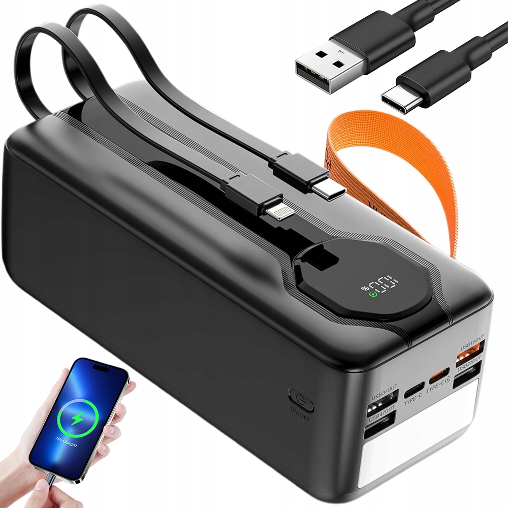 Přenosná Powerbanka 80000 Mah Rychlé Nabíjení 30 Min 70% Pro Cestování