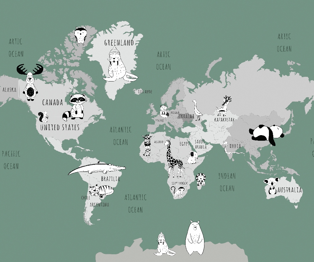 Fototapeta Mapa sveta 300x250 štruktúra 350g